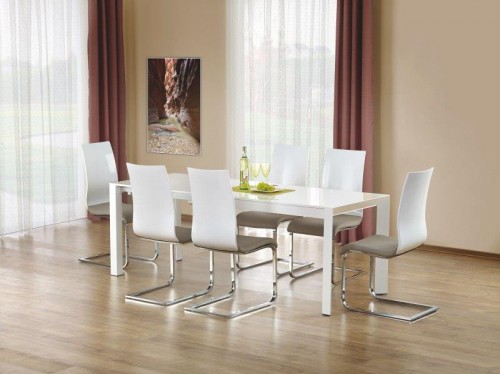 Обеденный стол раскладной Halmar STANFORD 130 ÷ 210/80/76, белый