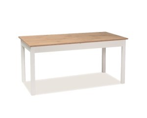 Стол обеденный Signal Wiktor 140(190)x75 дуб Ланселот белый