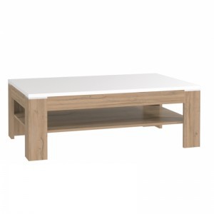 Стіл журнальний Bianko SVOT22 Forte Дуб Б'янко / Білий глянець