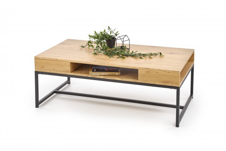 Столик журнальный Halmar Adelle Дуб золотой / Черный