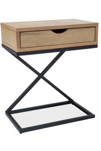 Журнальний столик Signal Liz I Дуб/Чорний