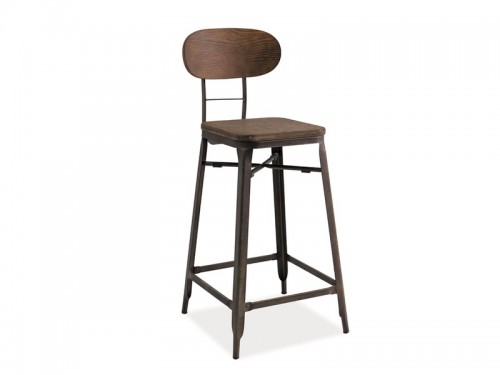 Барный стул Signal Lope Темный орех Графит