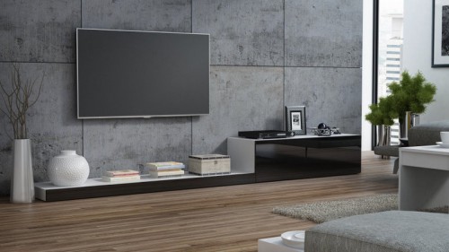 Тумба ТВ LIFE RTV Сama белый - черный глянец