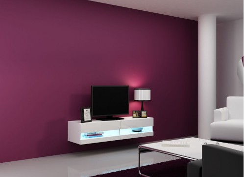 Тумба ТВ 140 VIGO NEW Cama белый / белый глянец