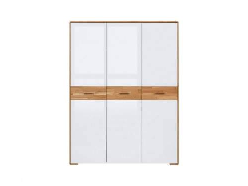 Шафа SZF3D Bari BRW  білий глянец /  дуб натуральний