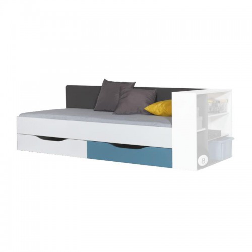 Кровать TA 12A Tablo Meblar графит / белый люкс / атлантик