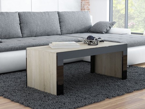 Столик журнальний Tess CAMA Дуб Сонома / чорний глянець