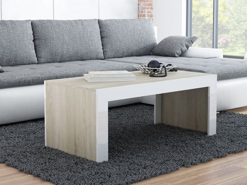 Столик журнальний Tess CAMA Дуб Сонома / Білий глянець