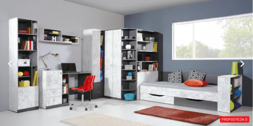 Дитяча Tablo D Meblar графіт / білий люкс / атлантик.