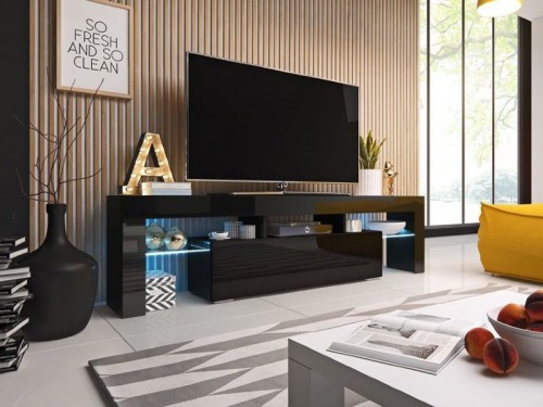 Тумба ТВ RTV TORO 158 Сama черный / черный глянец