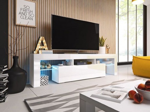 Тумба ТВ RTV TORO 158 Сama белый / белый глянец