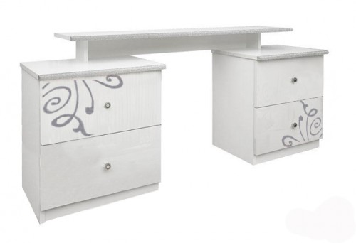 Туалетный столик 4шх Богема МироМарк BG-74-WB Глянец белый