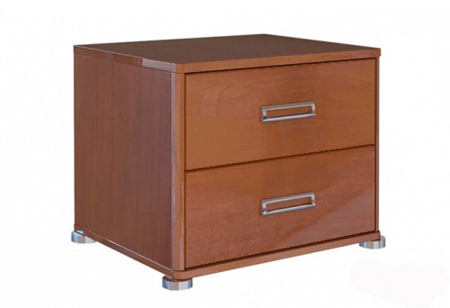 Приліжкова тумба 2шт Bella МіроМарк BL-52-BL Глянець Чорний/Вишня Бюзум