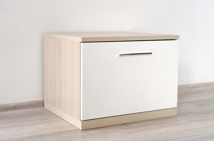 Tумба 1-дверная Embawood Хельсинки White, Oak rhodos light