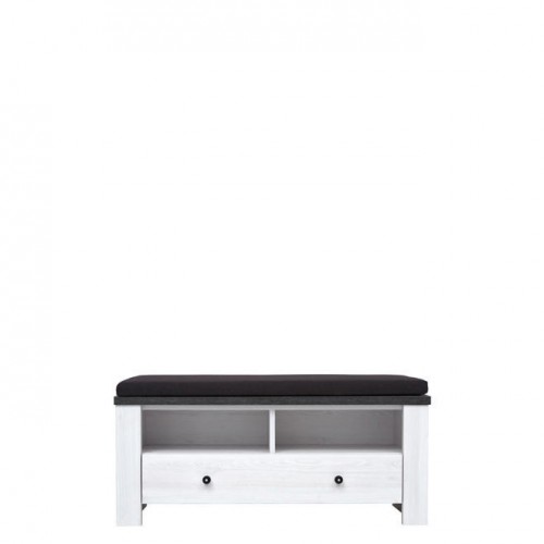 ​Тумба для обуви 1S АНТВЕРПЕН Гербор ясен снежный/дуб мореный