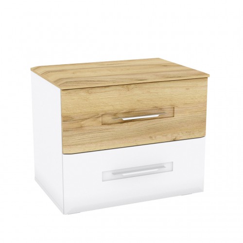 Тумбочка приліжкова Camilla I Blonski дуб крафт золотий/білий матовий