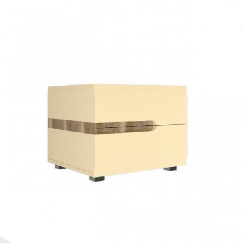 Тумбочка приліжкова Letis X Blonski кремовий глянець/дуб каньйон