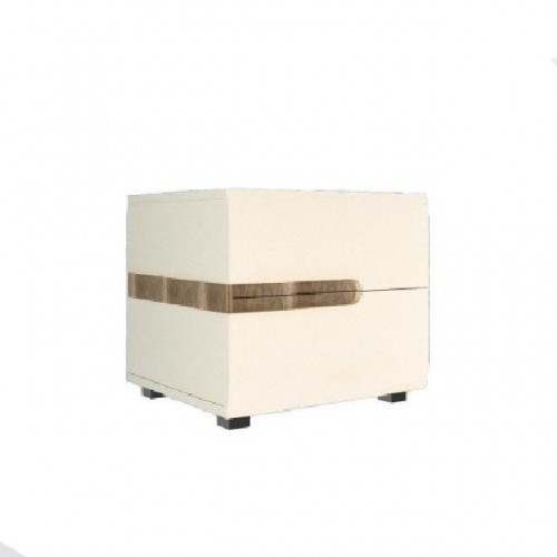 Тумбочка приліжкова Letis X Blonski білий глянець/дуб каньйон
