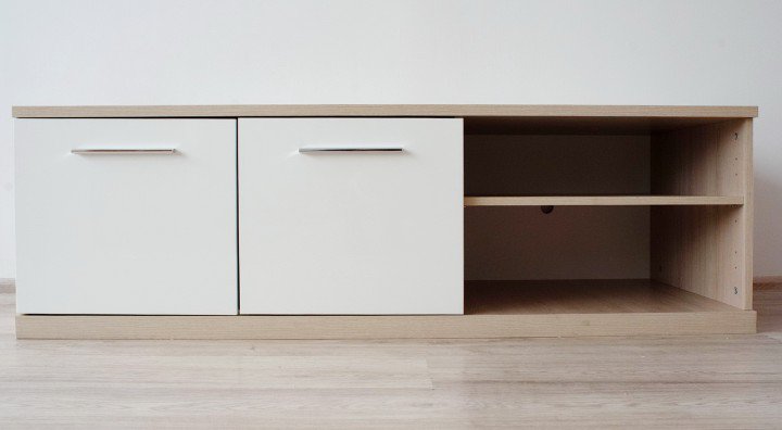 ТВ тумба Embawood Хельсинки White, Oak rhodos light