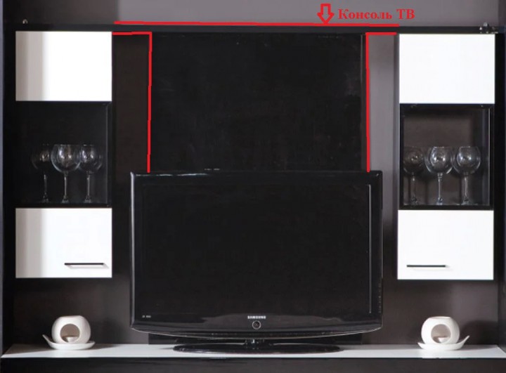 ТВ консоль Embawood Гармония White, Black