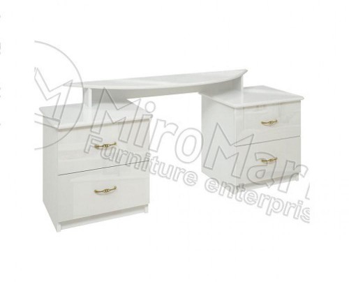 ​Туалетный столик Лола 4шх МироМарк белый глянец