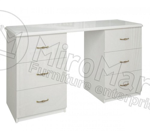 ​Туалетный столик Лола 6шх МироМарк белый глянец