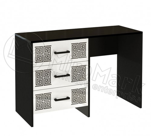 ​Туалетный столик Виола 3шх МироМарк Глянец Белый / Черный матовый