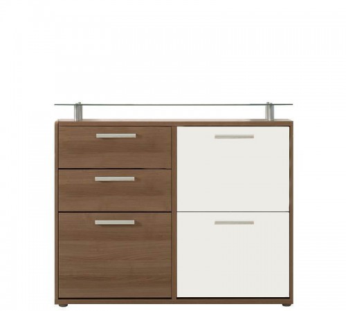 Тумба для обуви SBUT3D2S "АРИ" Гербор слива угорская /белый глянец