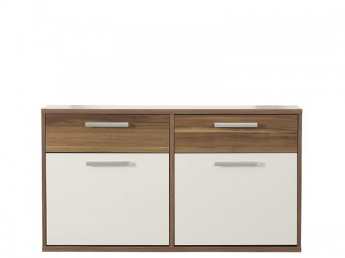 Тумба для обуви ЭСМЕРАЛЬДА Гербор слива/белый