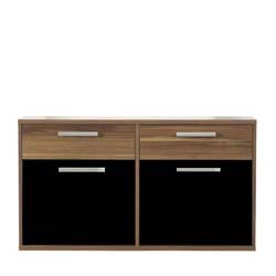 Тумба для обуви ЭСМЕРАЛЬДА Гербор слива/чорний