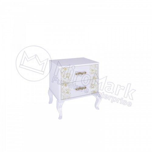 ​ПРИЛІЖКОВА ТУМБА Піонія 2шх МіроМарк глянець білий