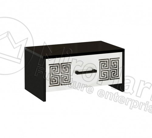 ​ПРИЛІЖКОВА ТУМБА Віола 1шх МіроМарк Глянець Білий/Чорний Матовий