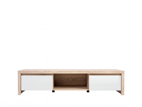 Тумба RTV 2S Kaspian BRW дуб сонома/ белый глянец