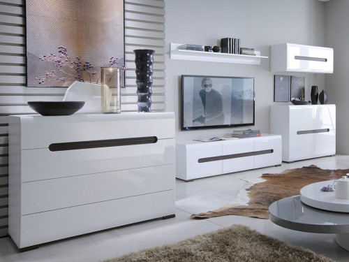 Гостиная АЦТЕКА БРВ  белый / венге магия