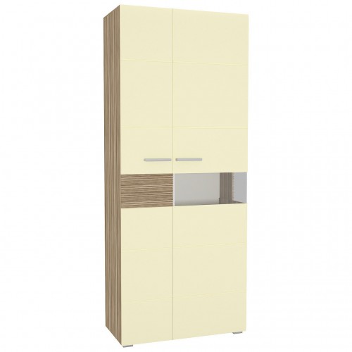 ​Шафа-вітрина права Bolonia A Blonski дуб каньйон/крем глянець