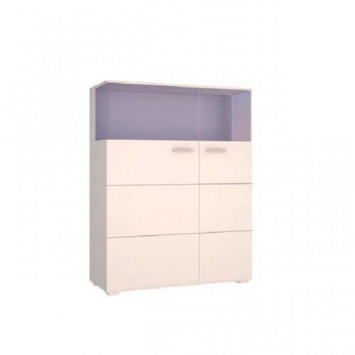 Шафа-вітрина Boston A Blonski білий/білий глянець