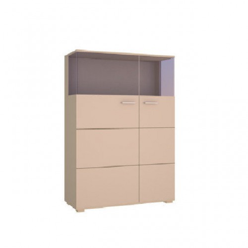 Шафа-вітрина Boston A Blonski пісочний/цукровий глянець