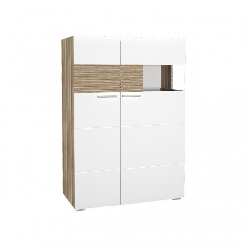 Шафа-вітрина ліва Comforti Z Blonski дуб сонома трюфель/білий глянець 