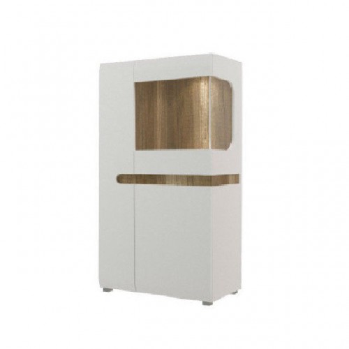 Вітрина права Letis U2 Blonski білий глянець/дуб каньйон