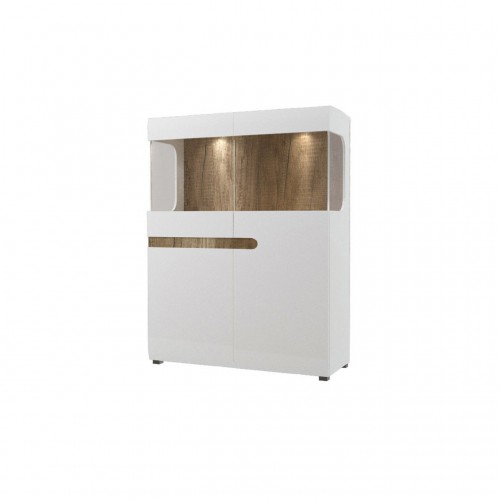 Вітрина Letis V Blonski білий глянець/дуб каньйон