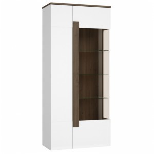 Витрина левая Recent RCTV721L Forte Дуб Табак/Белый глянец