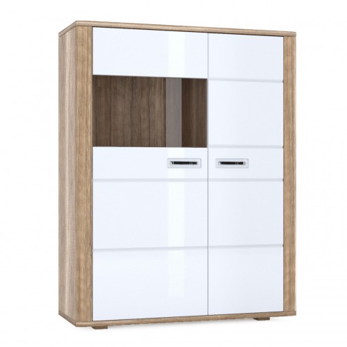 Шафа-вітрина ліва Davin C Blonski дуб каньйон/білий глянець