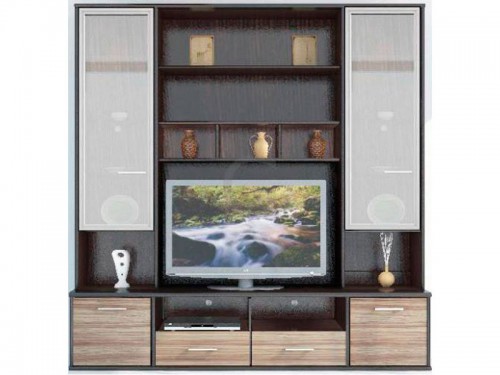 Вітрина матова АМАДЕУС Гербор венге магія/зебрано