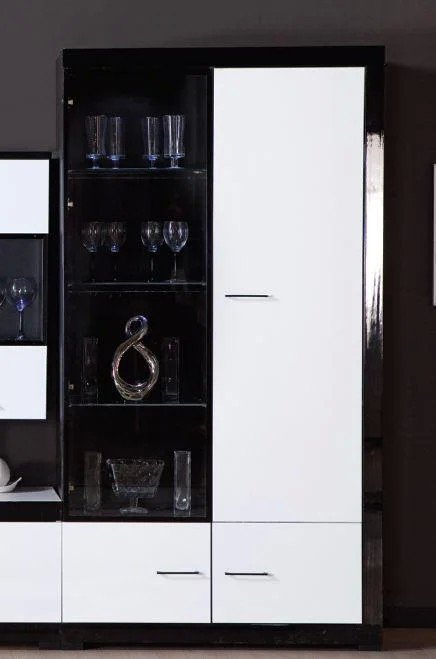 Вітрина 2-дверна Embawood Гармонія White, Black