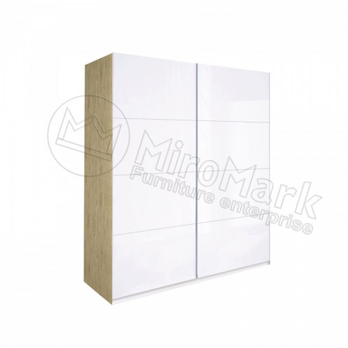 ШАФА-КУПЕ Флоренція 1,5м МіроМарк білий глянець / дуб сан-марино
