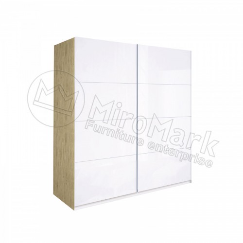 ШАФА-КУПЕ Флоренція 2м МіроМарк білий глянець / дуб сан-марино