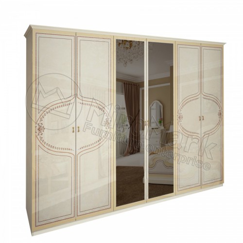 ​Шкаф Мартина 6дв Миромарк Радика Бежевый