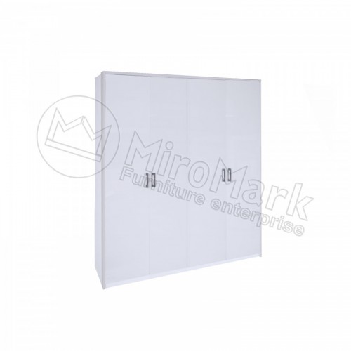 ШАФА Рома 4дв БезДзеркал МіроМарк білий глянець