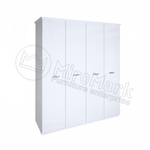 ШАФА Прованс 4дв БезДзеркал Міромарк білий глянець