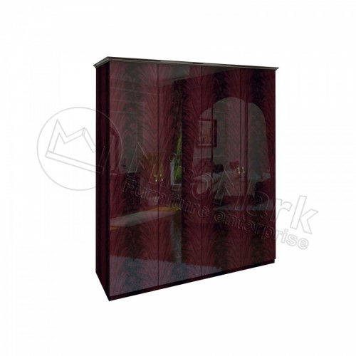 ШАФА Футура 4дв БезДзеркал МіроМарк перо рубіно